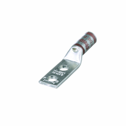 Pan-Lug™ LCD2-14A-Q Comp. Lug, 2, Tin Plt Copper, Strt, Two 1/4" Stud, PK25