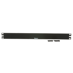 Horizontal Flat Rack Filler Panel, 1 RU, Steel, Black