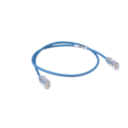 Cat 6 28 AWG UTP Copper Patch Cord, 2 ft, Blue