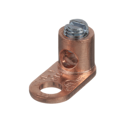 Pan-Lug™ ML4-CY Mech Con-Lugs, Copper, Strt, One 1/4" Stud, PK100