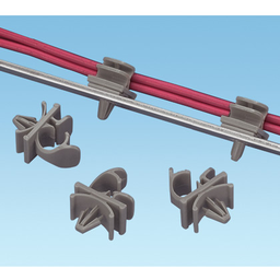 LWC75-H25-L20 Wire Clip, Black, PA 6.6, Push Barb, 1.45x0.87", 50PK