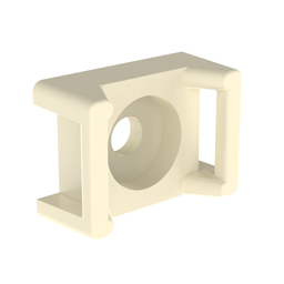 TM3S8-C69 Cable Tie Mount, Ivory, V-0 PA 6.6, 0.86x0.61", #8 Screw