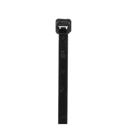 Pan-Ty® PLT1S-M300 Cable Tie, Black, High Heat UV PA6.6, 4.8"L, 50lb, PK1000