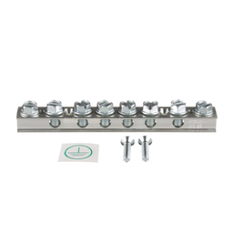 StructuredGround™ UGB2/0-414-6 Universal Grd Bar, Silver, Cu, Tin-Plated, 6" L