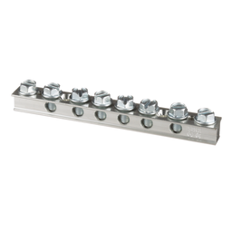 StructuredGround™ UGB2/0-414-6 Universal Grd Bar, Silver, Cu, Tin-Plated, 6" L