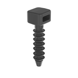 MPMS19-C0 Cable Tie Mount, Black, UV PA 6.6, Fir Tree, 0.39x0.36", PK100