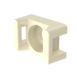 TM2S8-M69 Cable Tie Mount, Ivory, V-0 PA 6.6, 0.63x0.425", #8 Screw