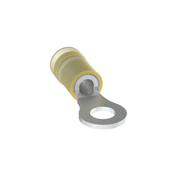Pan-Term® PN10-10R-D Ring Terminal, Yellow, Nylon, 10-12 AWG, #10 Stud, PK500
