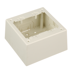 Surface Raceway, Pwr Rated Junct. Box, 2G, 2-pc, Deep, Off White