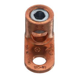 Pan-Lug™ ML1/0-LY Mech Con-Lugs, Copper, Strt, One 5/16" Stud, PK50