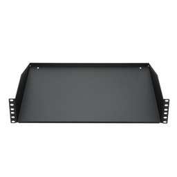Rack Mount Shelf, 2 RU, Steel, Black