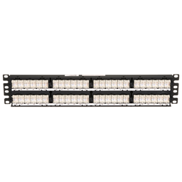 Cat 6A Punchdown Patch Panel, 48 Ports, 2 RU, BL