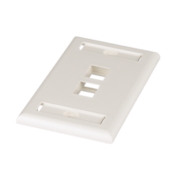 NetKey® Faceplate, Label Pocket, 2 Port, Off White