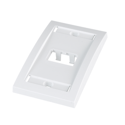 Mini-Com® Faceplate, 2 Port, White