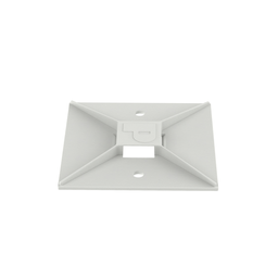 ABM2S-S6-D Cable Tie Mount, White, ABS, Screw, 1x1", PK500