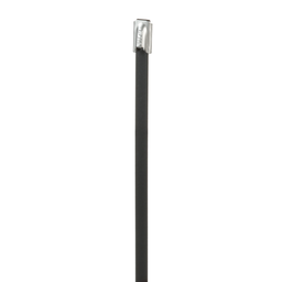 Pan-Steel® MLTFC2S-CP316 Cable Tie, PET Coated SS 316, Black, Standard, 2" Dia.