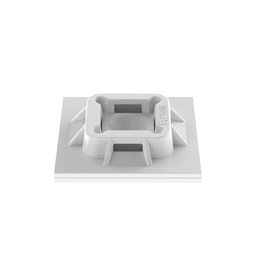 ABM100-S6-C69 Cable Tie Mount, Ivory, V-0 PA 6.6, # 6 Screw, 1"x1"