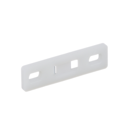 MTP1S-E6-C Tie Plate, Natural, PA 6.6, 1.75x0.5", #6 Screw, PK100