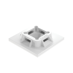 ABM100-S6-C69 Cable Tie Mount, Ivory, V-0 PA 6.6, # 6 Screw, 1"x1"