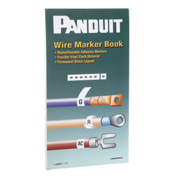 StrongHold™ PCMB-15 Pre-Printed Wire Marker Book, 15, Vinyl Cloth, White, Black