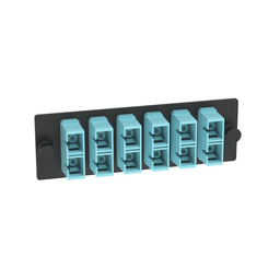 Opticom® Fiber Adapter Panel, OM4, 6 SC Duplex, Aqua