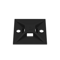 ABM2S-A-C0 Cable Tie Mount, Black, ABS, Rubber Adh., 1x1", PK100