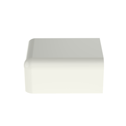 Surface Raceway, LD10 End Cap, Low Voltage, Off White