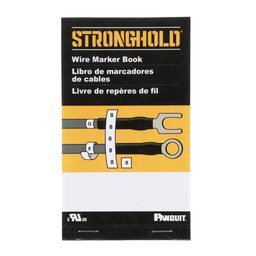 StrongHold™ PCMB-11 Pre-Printed Wire Marker Book, 11, Vinyl Cloth, White, Black