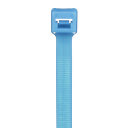 Pan-Ty® PLT4H-L76 Cable Tie, Aqua, Tefzel, UV, High Heat, 14.6"L, 120lb, PK50