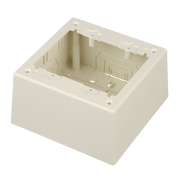 Surface Raceway, Pwr Rated Junct. Box, 2G, 2-pc, Deep, Off White