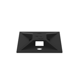 ABM2S-A-C0 Cable Tie Mount, Black, ABS, Rubber Adh., 1x1", PK100