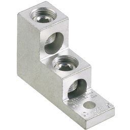 Product image for Panduit LAM2SA300-38-3 Alum Mechanical Connectors, One Hole, Verticalical 2- Barrel