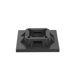 ABM100-AT-C0 Cable Tie Mount, Black, UV PA6.6, Acrylic Adh., 1x1", PK100