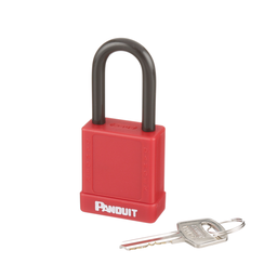 PSL-8 Short Shackle Padlock, Red, 1.58", PK1
