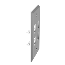 Mini-Com® Stainless Steel Faceplate, 4 Port