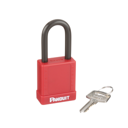 PSL-8 Short Shackle Padlock, Red, 1.58", PK1