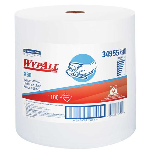 WIPES X60 WHT 12.5X13.4 WYPALL