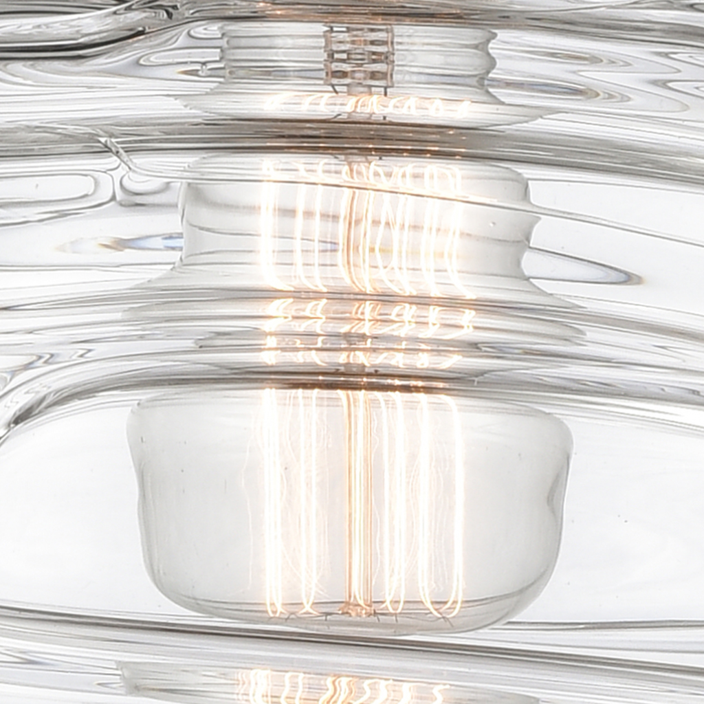 Product image for INNOVLTG 516-1S-SN-G1213-10 DECO SWIRL 10IN WIDE PENDANT IN SATIN NICKEL