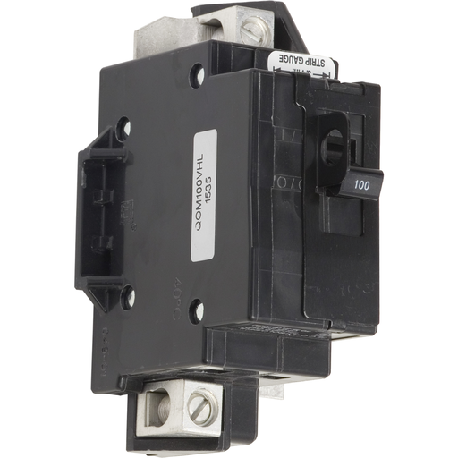 Product image for Square D QOM100VHL 2-Pole 100 Amp 120/240 Volt Miniature Circuit Breaker