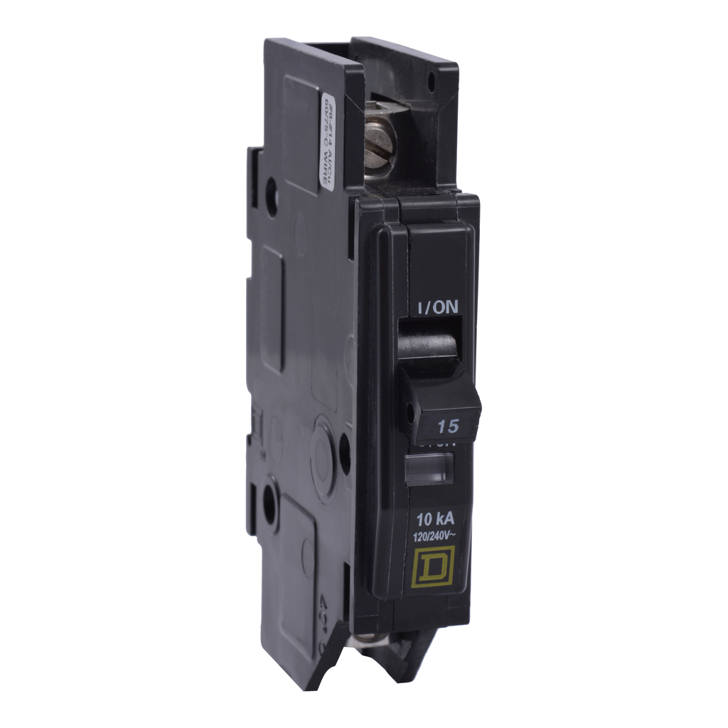 QOU115C1H – Mini circuit breaker, QOU, 15A, 1 pole, 120/240 VAC, 10kA, Crouse-Hinds