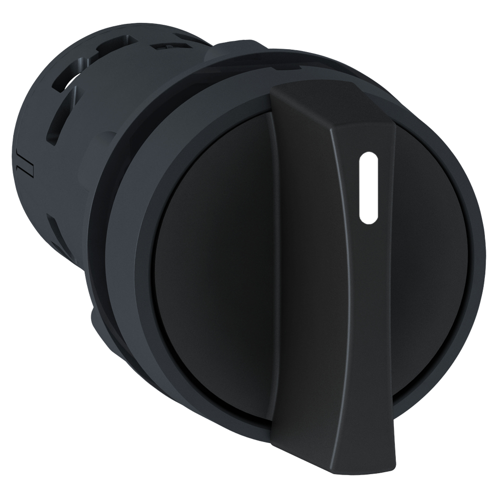 XB7ND21 – Monolithic selector switch, Harmony XB7, plastic, black, 22mm, stay put, 2 positions, stay put, 1NO