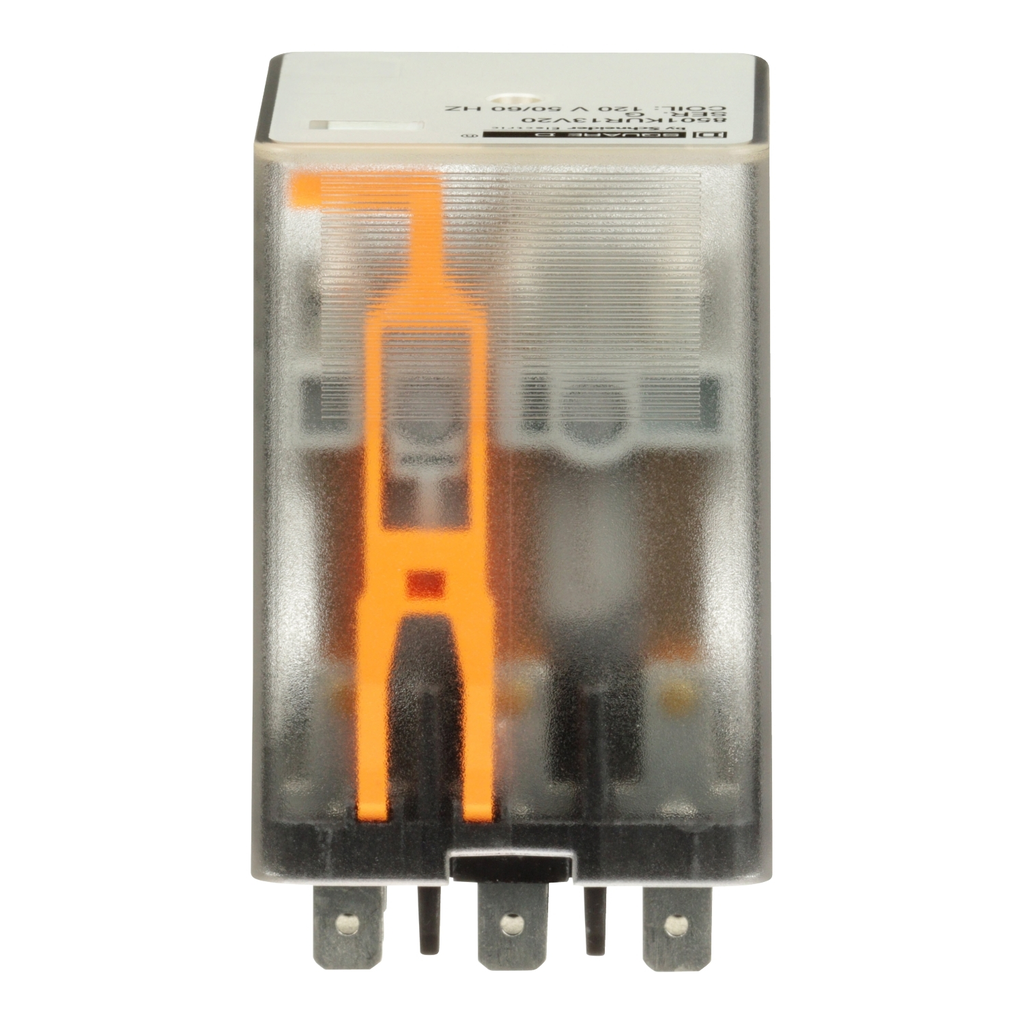Mayer-DDS-Relay, Harmony 8501K, 3PDT, 11 blades, coil, 10A resistive at 120V AC, 0.5 HP at 240V AC, 120V AC, 3NO + 3NC-2