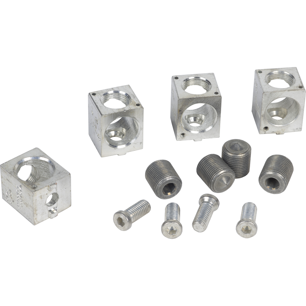 CU400L61K4 – Connector accessory, PowerPacT L, mechanical lug kit, 400A, 1-2 AWG to 600kcmil, Cu, qty 4
