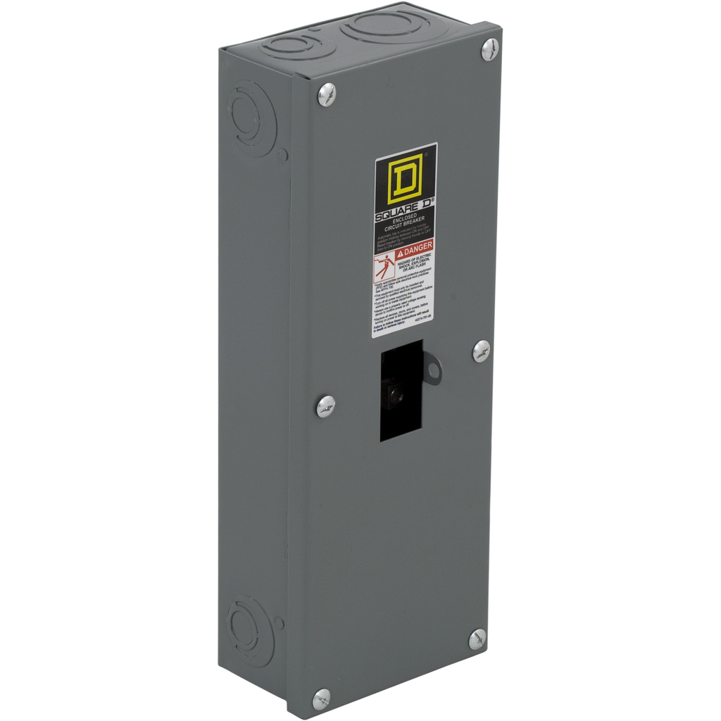 QO2125BNS – Circuit breaker enclosure, QO, 1 phase, 2 spaces, 125A, NEMA1, surface cover, UL