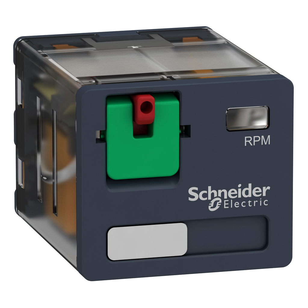 RPM31F7 – plug-in relay, Harmony electromechanical relays, 15A, 3CO, lockable test button, 120V AC