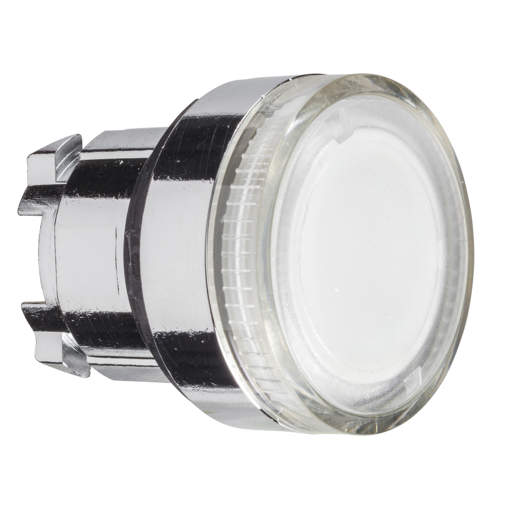 ZB4BW37 – Head for illuminated push button, Harmony XB4, metal, flush, clear, 22mm, spring return, plain lens for BA9s bulb