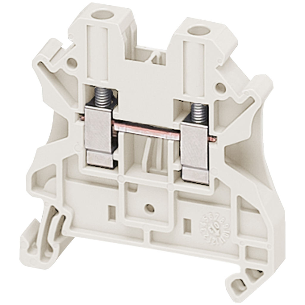 Mayer-DDS-Terminal Blocks, Linergy, feed through, 30A, 600V, screw termination, 2 points, 26AWG to 10AWG, white-1