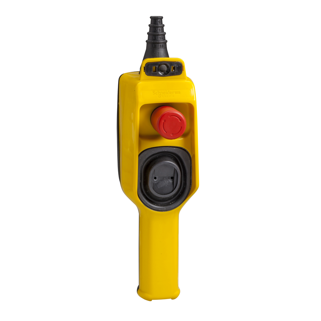 XACD21A0101 – Pendant control station, Harmony XAC, plastic, yellow, 1 2 directional push button