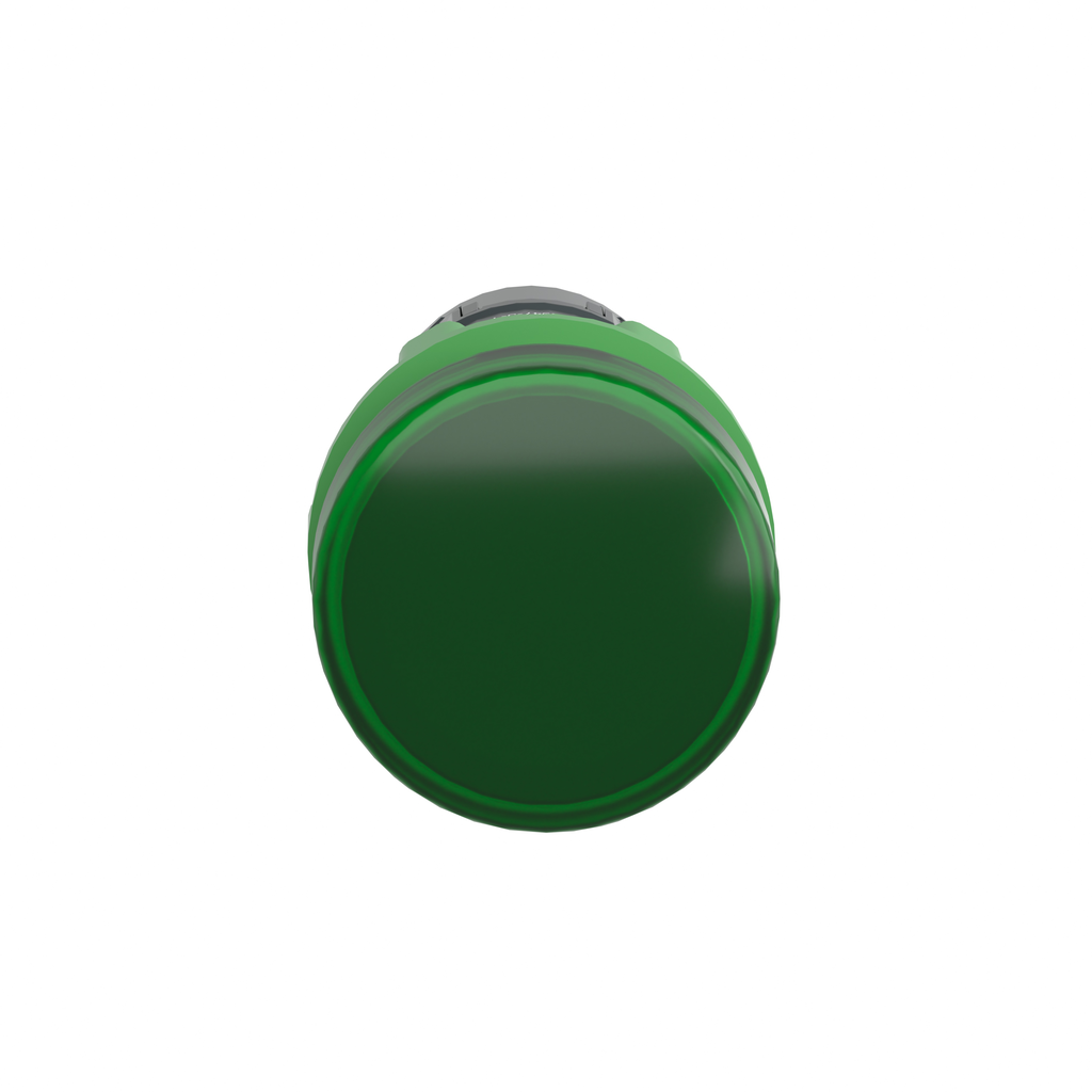 XB5EVM3 – Monolithic pilot light, Harmony XB5, grey plastic, green, 22mm, universal LED, plain lens, 230…240V AC