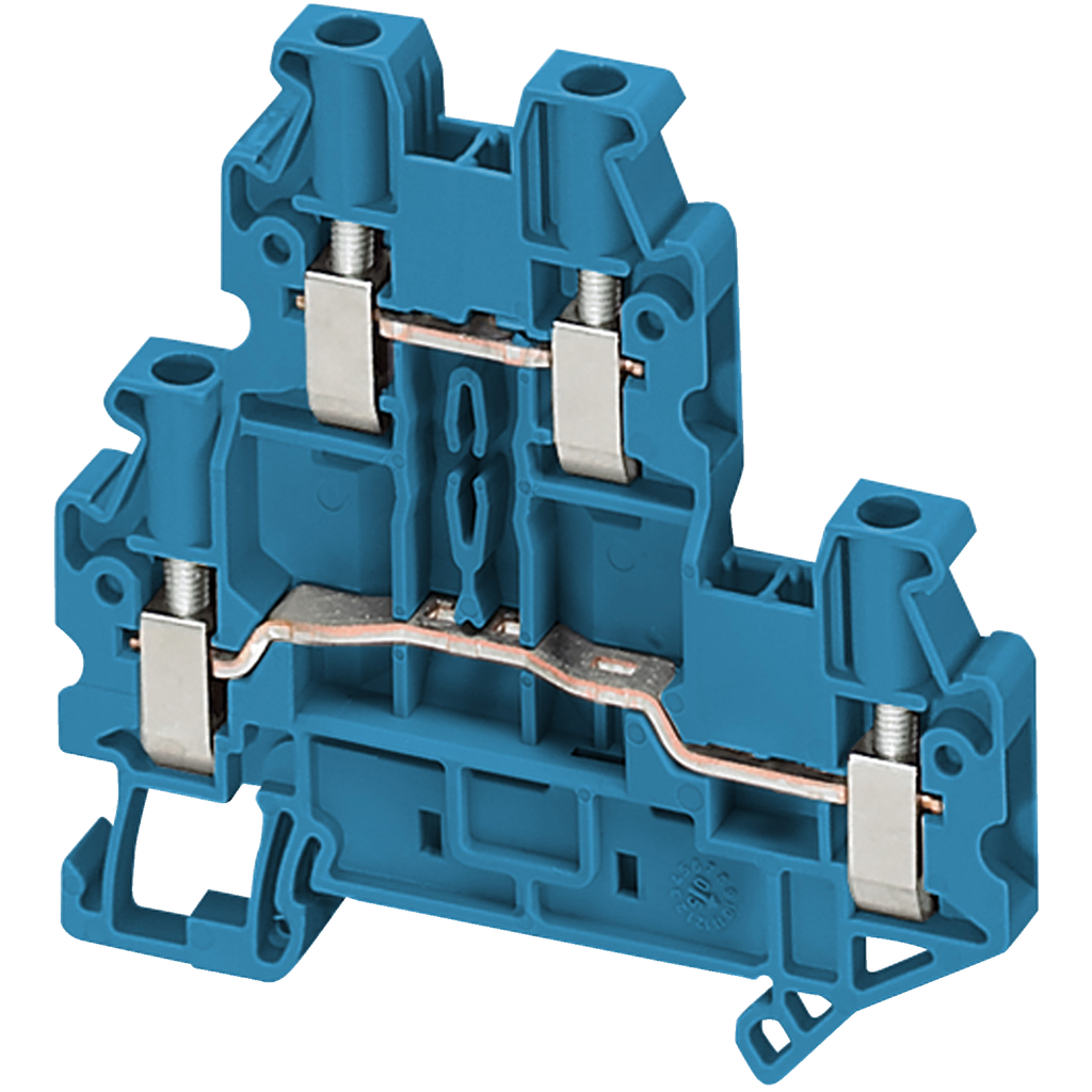NSYTRV44DBL – Terminal block, Linergy TR, blue, 4mm2, double level, 4 points, set of 10